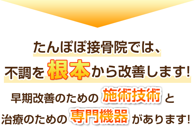 背骨×骨盤矯正で根本改善